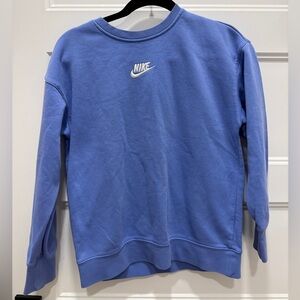Nike Mini Swoosh Crewneck Sweatshirt Blue Size Large